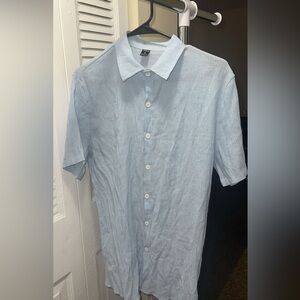 Blue Casual Button Down Shirt